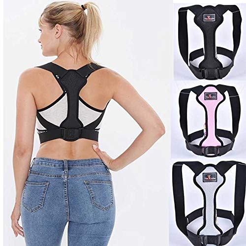 FENXIXI Soporte de clavícula Ajustable Perspieta para Hombres Mujeres traseras Corrector de Postura para Mala Postura Mejorar alineación de Hombro Parte Superior de la Parte Superior de la Espalda