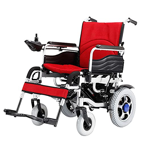FGVDJ Silla de Ruedas eléctrica, Plegable Silla de Ruedas Ligera Silla de Ruedas eléctrica Silla de Ruedas para Personas Mayores con discapacidad Silla de Ruedas pleg