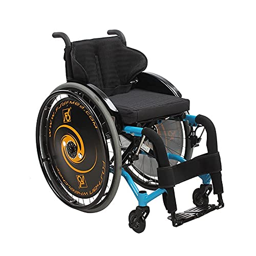 FGVDJ Sillas de Ruedas Deportivas 10,7 kg Lghtweight Plegable Ergonómico Cómodo reposabrazos Reposapiernas basculante 100 kg Soporte de Carga , Ancho del Asiento 36/38