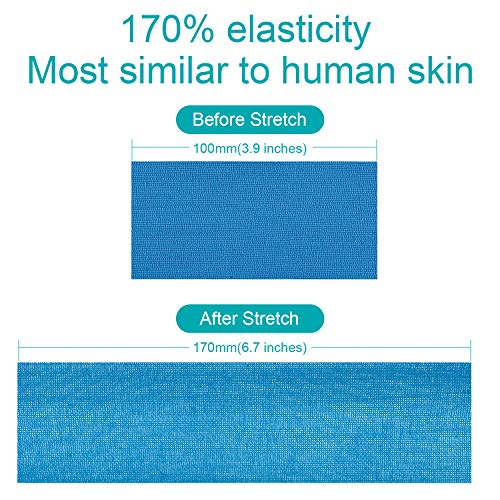 FITOP Cinta de Kinesiología 2 Rollos de 5 m x 5 cm (Azul)