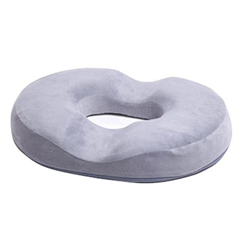 FLAMEER Cojín de donut para coxis, hemorroides, cojín para alivio del dolor para hemorroides, heridas, próstata, coxis y ciática, embarazo, color gris