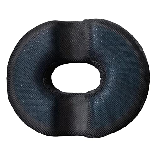 FLAMEER Cojín de donut para coxis, hemorroides, cojín para alivio del dolor para hemorroides, heridas, próstata, coxis y ciática, embarazo, color negro