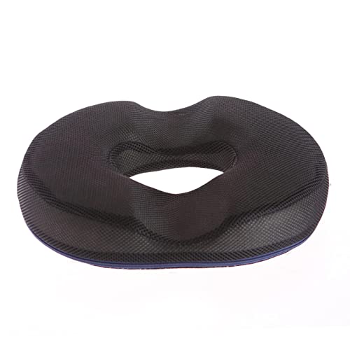 FLAMEER Cojín de donut para coxis, hemorroides, cojín para alivio del dolor para hemorroides, heridas, próstata, coxis y ciática, embarazo, color negro A