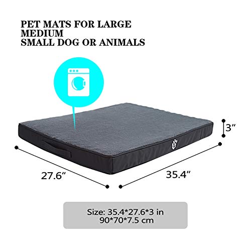 FRISTONE Cama ortopédica para Perros pequeños, medianos y Grandes, colchón para Perros Lavable, Almohada de Espuma en Forma de Caja de Huevos con Funda extraíble,XXL Negro