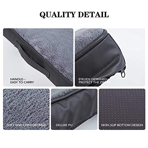 FRISTONE Cama ortopédica para Perros pequeños, medianos y Grandes, colchón para Perros Lavable, Almohada de Espuma en Forma de Caja de Huevos con Funda extraíble,XXL Negro