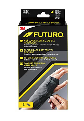 FUTURO Muñequera estabilizadora reversible, estabiliza y proporciona sujeción a muñecas doloridas, débiles o lesionadas, ajustable