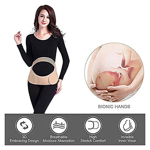 FYRGHZ Cinturón de Embarazo Abdomen de Maternidad Alivio del Dolor pélvico Cinturones de Mujer Abdomen posnatal prenatal Vendaje del Vientre (Color: Beige, Talla: XL) Harmonious Home