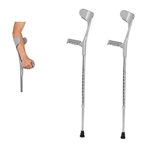 Gcxzb Las muletas de antebrazo (par) -Drive Médico estilo euro peso ligero antebrazo muleta, el tamaño del adulto, Piernas Muletas de apoyo después de una lesión o cirugía, Manilla, muletas for los us