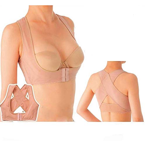 GH-YS Ropa Corporal Que Da Forma A La Corrección De La Postura, Chaleco Que Da Forma Al Cuerpo Ultrafino Y Forma El Cinturón De Corrección Jorobada (Color Beige),L