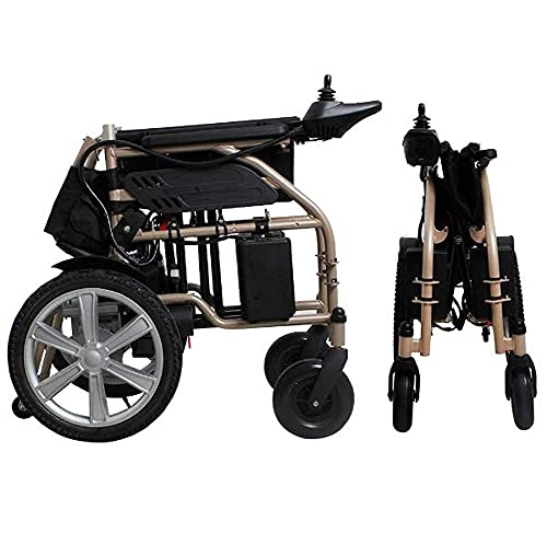 GLXLSBZ Patinete eléctrico resistente para silla de ruedas, silla de ruedas plegable 200 W* 2 doble motor ancho 45 cm palanca de mando adaptada (regalos ancianos)