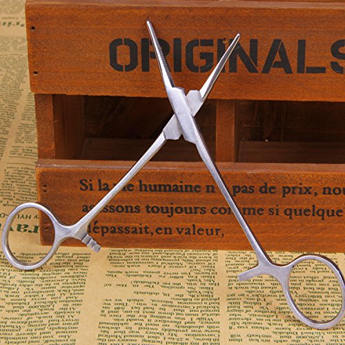 Gosear Acero Inoxidable Mascotas Perros hemostato Pinzas Tijeras Oreja Abrazadera tirando Tijeras Mascotas Perro Accesorios Accesorios para el Cabello Recto