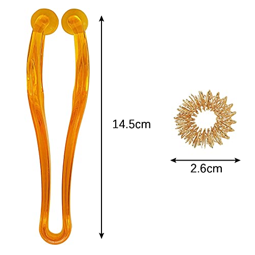 GZjiyu 10 Piezas Acupresion Manos y 2 Piezas Masajeador de Dedos Mano Rodillo para Alivio de Tensión Rigidez Hormigueo Artritis Dolor Túnel Carpiano