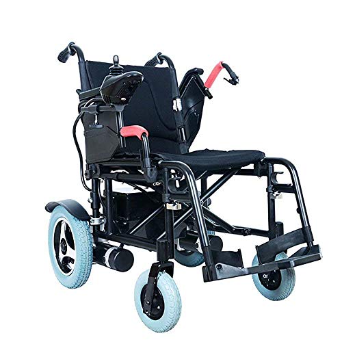 H-BEI Silla de Ruedas eléctrica Plegable portátil Silla de Ruedas eléctrica Plegable Ligera con Joystick de 360 ​​Grados para Personas Mayores y discapacitadas