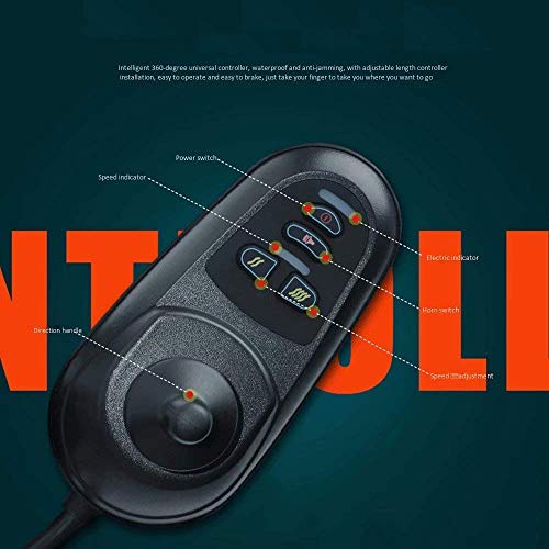 H-BEI Silla de Ruedas eléctrica Plegable portátil Silla de Ruedas eléctrica Plegable Ligera con Joystick de 360 ​​Grados para Personas Mayores y discapacitadas