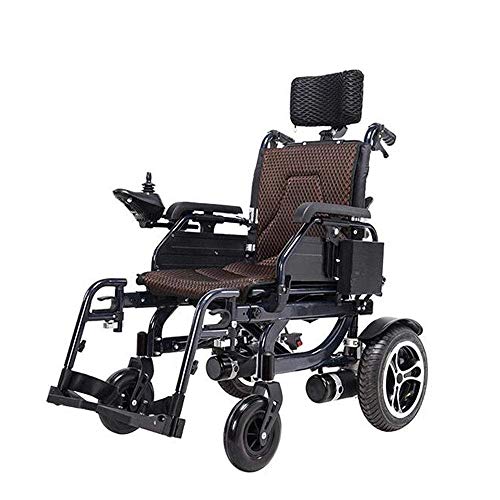 HDGZ Plegable Power Compact Mobility Aid Wheel Chair Silla de Ruedas eléctrica Ligera Scooter médico portátil, admite 125 LB, con Pedales y Asientos