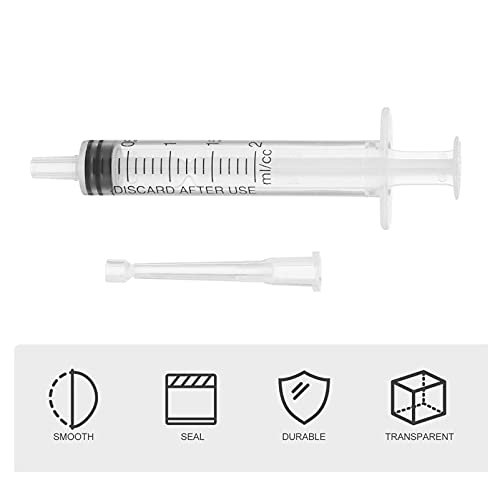 HEALLILY Jeringas de Perfume Jeringa de Plástico para Laboratorios Cientificos Y Herramientas de Jeringa Medidora 15 Unidades 2Ml