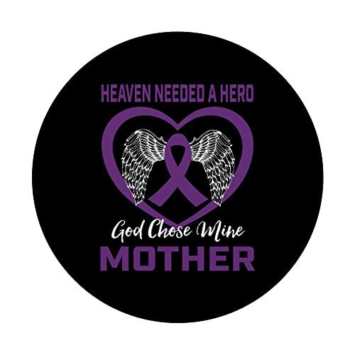 Heaven Needed a Hero Purple Alzheimer Mother Wings Gráfico PopSockets PopGrip Intercambiable