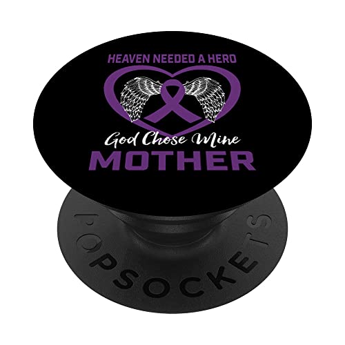 Heaven Needed a Hero Purple Alzheimer Mother Wings Gráfico PopSockets PopGrip Intercambiable