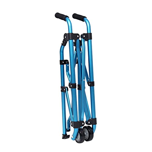 HKX Andador con Ruedas para Personas Mayores, Andador, Ligero, Plegable, Ajustable, Andador de Postura Posterior pediátrico