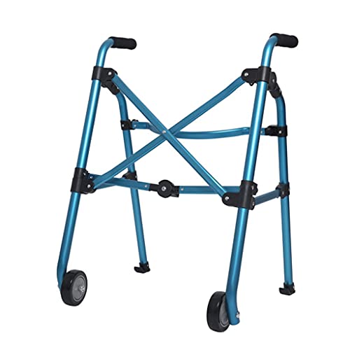 HKX Andador con Ruedas para Personas Mayores, Andador, Ligero, Plegable, Ajustable, Andador de Postura Posterior pediátrico