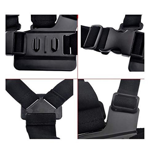 Houdian Arnés de Pecho Soporte para el Pecho Chesty Chest Mount Montura Compatible con GoPro Hero y cámaras de acción: Correa para el Pecho Totalmente Ajustable