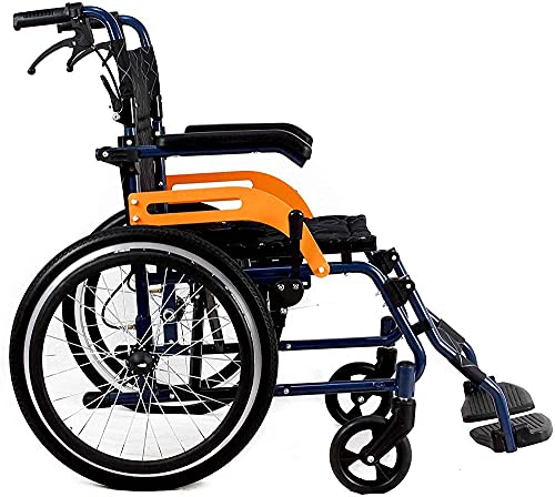 HUANYARI Silla de Ruedas Deportivas Viaje Plegable para sillas de Ruedas Todo Terreno Luz Plegable Manual de aleación de aleación de Aluminio autopropulsado Rueda de liberación rápida Evolutions