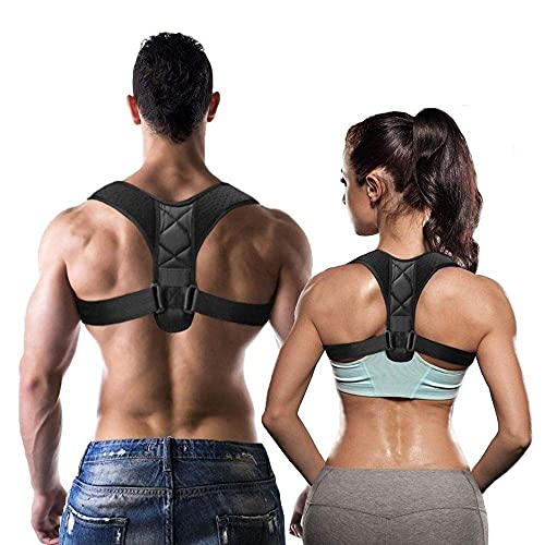 IJNBHU Corrector médico de Postura de clavícula, niños Adultos, Soporte para la Espalda, cinturón, corsé, Soporte ortopédico, Corrector de Hombro (tamaño: Mediano)