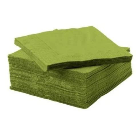 IKEA FANTASTISK - servilleta de papel, verde medio / paquete 50 - 24x24 cm