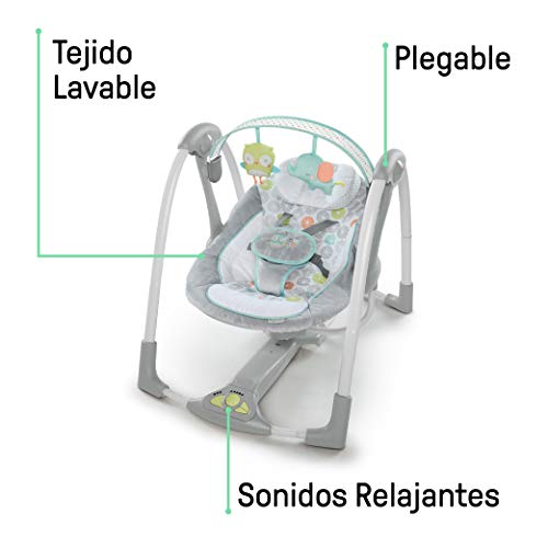 Ingenuity, Columpio compacto plegable - Hugs & Hoots
