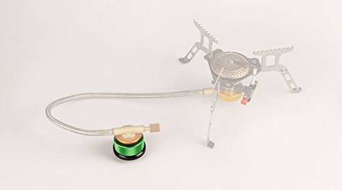 Jeebel Camp Adaptador de Gas Camping Conversión de Gas de Entrada Tipo Tornillo Adapter de Estufa Cylinder Convertidor para Tornillo de Cartucho CV Butane de Gas o Tipo Lindal, Verde