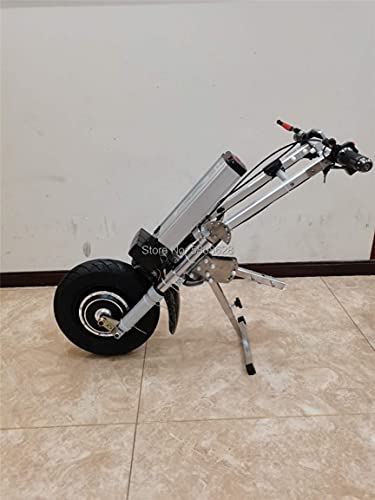 JINKEBIN Electric Silla de Ruedas 12 Pulgadas 500W de la Unidad eléctrica Delantera, Trolley eléctrico Handbike eléctrico Deporte Remolque de Silla de Ruedas