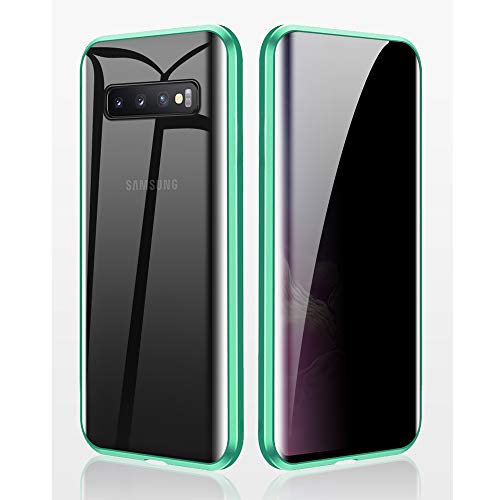 Jonwelsy Anti-Spy Funda para Samsung Galaxy S8 Plus, 360 Grados Proteccion Case, Privacidad Vidrio Templado Anti espía Cover, Adsorción Magnética Metal Bumper Cubierta para Galaxy S8+ (Negro)