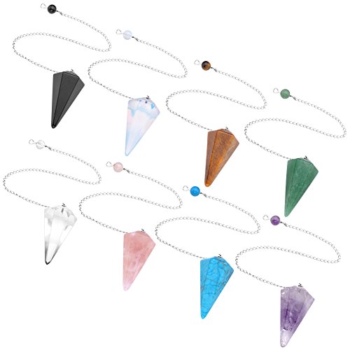 JS Direct - Collares de piedras sanadoras reiki naturales: amatista, cuarzo rosa, opalita
