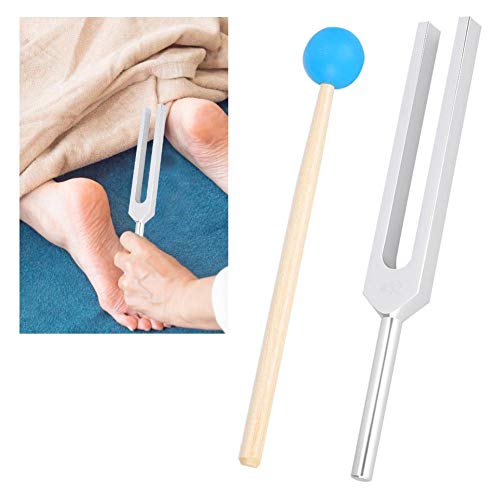 Juego de Martillo de diapasón, aleación de Aluminio de 432 HZ, Juego de Herramientas de Terapia de sanación de Sonido con Martillo de Madera, con Bolsa de Franela para Almacenamiento