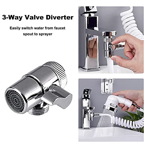 Kit de Ducha de Mano Para Lavabo,Baño de Mano,Alta Presión,Spray de 3 Ajustes Perfecto para Lavar el Cabello o Limpiar el Lavabo,Limpiar Todas las Partes del Cuerpo,Mascotas (Etiqueta no Incluida)