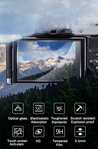 KOMET Protector de Pantalla para Fujifilm X-T4 X100V, Cristal Templado Flim Anti-Burbuja Anti-Huellas Anti-Polvo Anti-Arañazos [Paquete de 3)