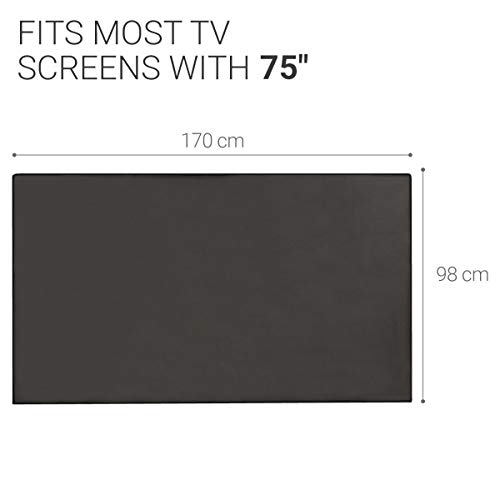 kwmobile Funda para Monitor 75" TV - Cubierta Protectora Textil para Pantalla de TV en Gris Oscuro