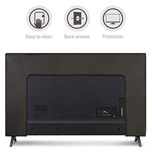 kwmobile Funda para Monitor 75" TV - Cubierta Protectora Textil para Pantalla de TV en Gris Oscuro