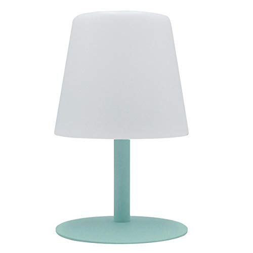 Lámpara de mesa inalámbrica con base de acero rojo LED blanco cálido/blanco regulable STANDY MINI Love H25cm