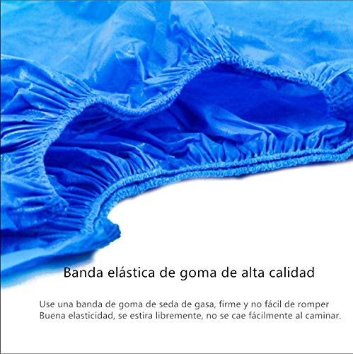 LANZI 100 Piezas Cubiertas de Zapatos Desechables Cubiertas de Botas Impermeables de Zapatos Antideslizantes con，Engrosada a Prueba de Polvo(Azul)