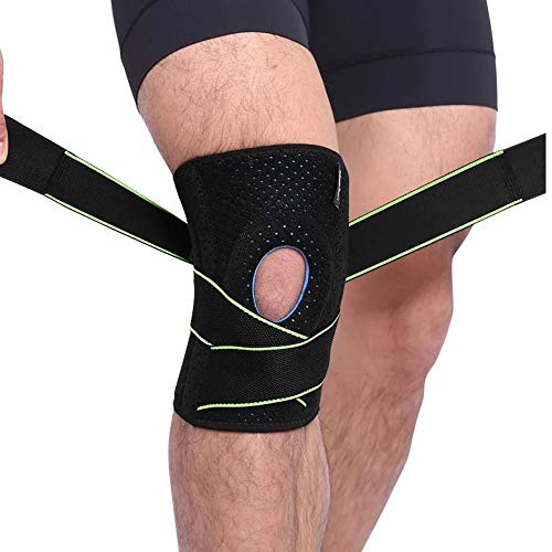 Lazzon Rodilleras Rotuliana de Neopreno, Menisco y Ligamentos Deportivas Ajustable para Ciclismo, Correr, Voleibol, fútbol, Baloncesto