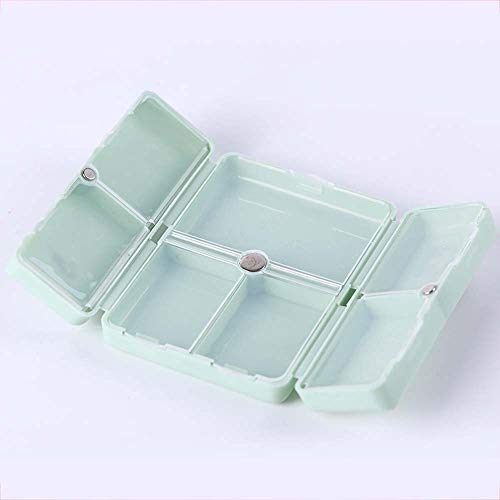 Lecez Caja de píldoras de Almacenamiento nórdico, Plegado Semitransparente y subvención Mini Almacenamiento de Almacenamiento Organizador Píldora pequeña, Azul, Verde, Rosa, Caqui, 10x7x2.5cm
