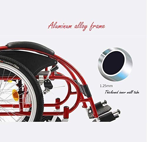 LHQ-HQ Silla de ruedas silla de ruedas, silla de ruedas manual Deportes Ocio ergonómico plegable portátil plegable Fourbrakes Respaldo La ampliación de los apoyabrazos del cojín, la carretilla, la car