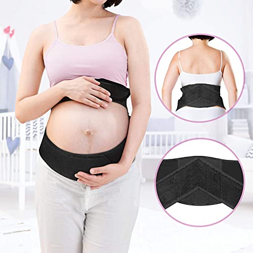 Lictin Cinturón de Maternidad-Embarazo Cinturón Apoyo Durante el Embarazo Premamá Banda para Abdominals Abdomen Suave Transpirable Ajustable para Aliviar Dolor de Espalda,L