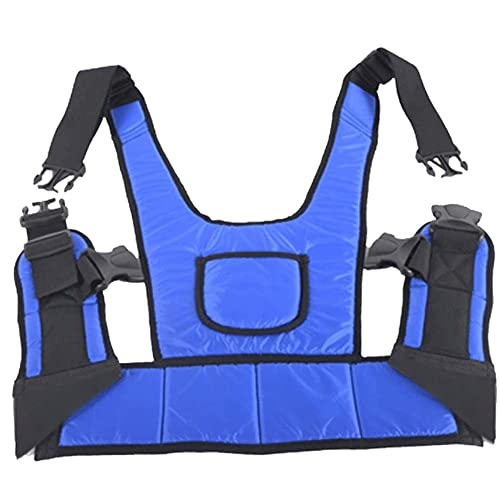 LSWKG Cinturón de Silla de Ruedas, arnés de Seguridad para Silla Transpirable anticaída para Ancianos, Cinturon Abdominal y Peto de Silla (Size : Waist: 75-100cm)