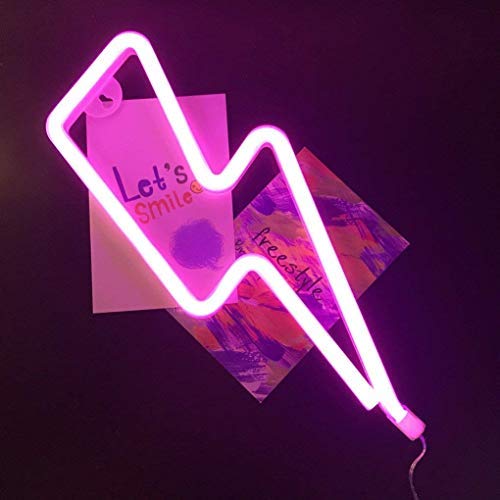 Luz de decoración con forma de letrero de neón LED, decoración de pared para Navidad, fiesta de cumpleaños, sala de niños, sala de estar, decoración de fiesta de bodas (rosa)