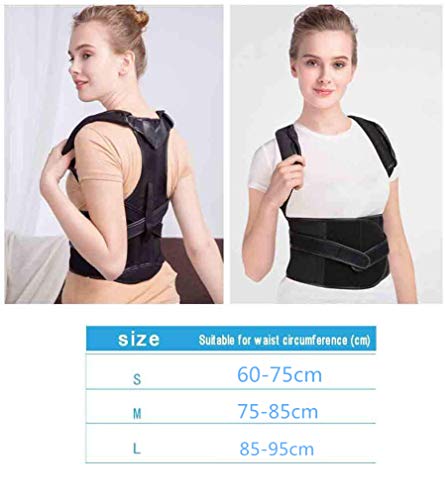 LXT PANDA Ortesis de Espalda, Corrector de Postura jorobada Ortesis Lumbar Ortesis de Hombro Soporte de Espalda Cinturón Soporte de clavícula Enderezadora para Hombres, Mujeres.