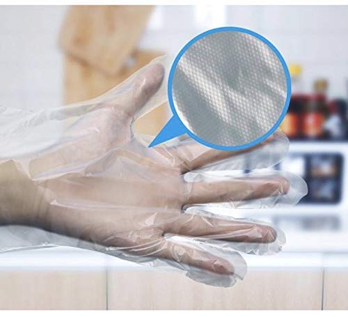 MAGIC SELECT Guantes desechables de plástico para preparación de alimentos, aptos para alimentos, talla única, transparentes (200, talla unica)