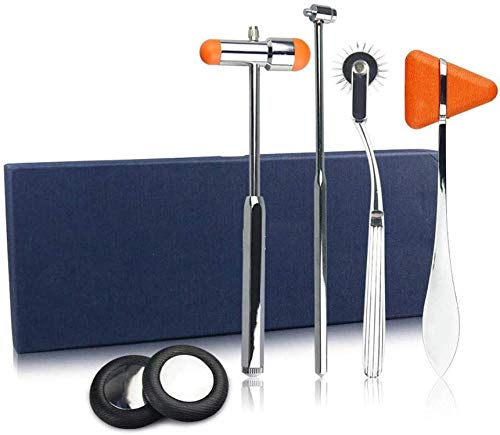 Martillo neurológico 4 en 1 Kit de percusión Cuidado de la Salud Martillo Reflejo Muscular para Enfermeras EMS Estudiantes de Medicina Sala de emergencias Improve