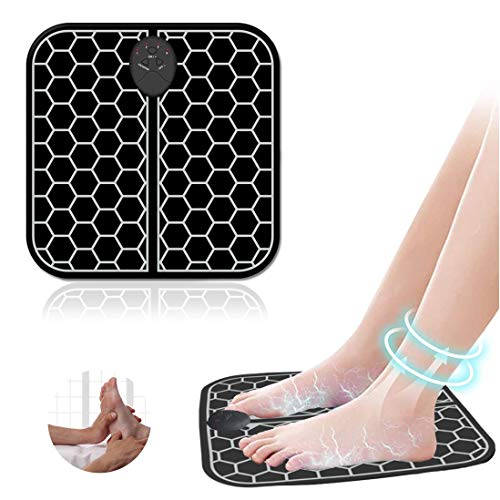 Masajeador de pies eléctrico EMS, Pulsos de Baja Frecuencia Estimulación Muscular Eléctrica, Cojín de Masaje de Pies Fisioterapia Inteligente para Mejorar la Circulación Sanguínea